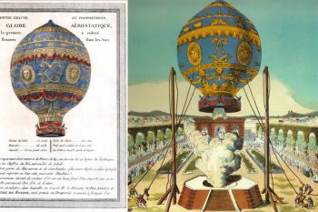 Globo de los hermanos Montgolfier y ascensión con vuelo cautivo realizada en la fábrica de Folie Titon (octubre de 1783)